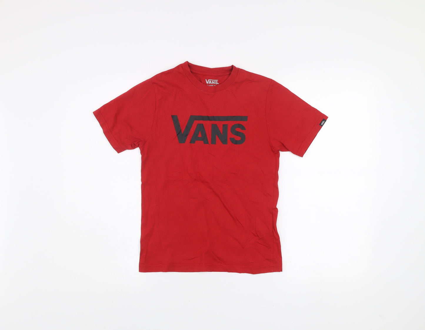 Womens UK Size S VANS Red Basic T-Shirt