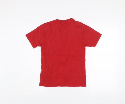 Womens UK Size S VANS Red Basic T-Shirt