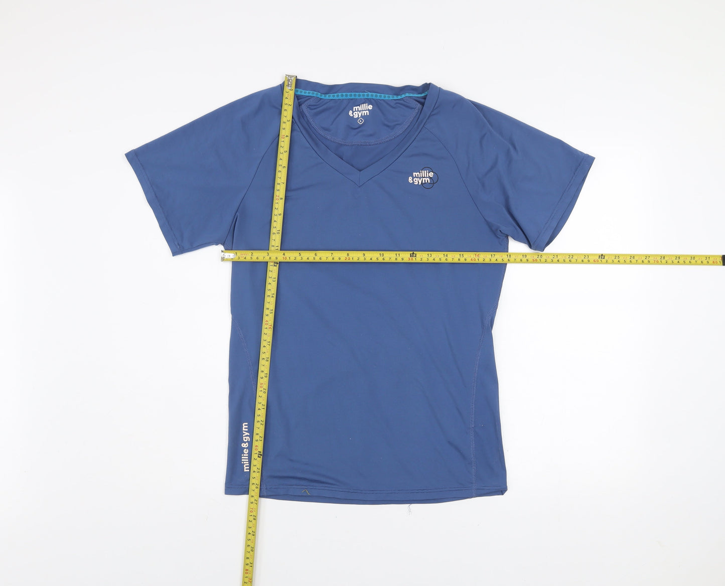 Mens UK Size L millie & gym Blue Gym & Training Running & Jogging Yoga T-Shirt