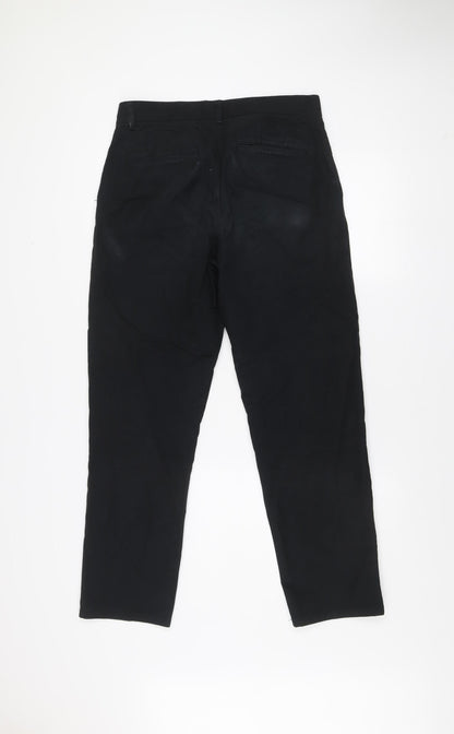Denim Co. Men's Black Straight Fit Chino Trousers W30 L30