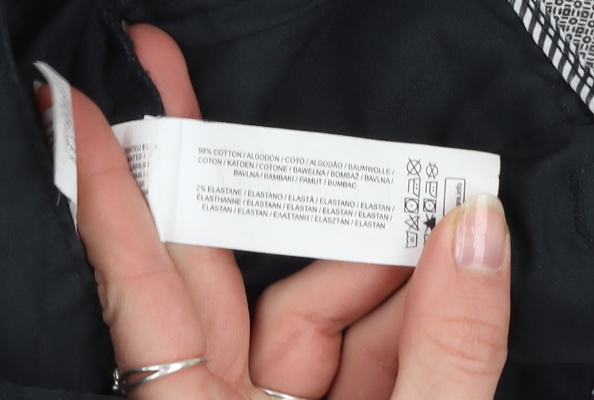 Denim Co. Men's Black Straight Fit Chino Trousers W30 L30