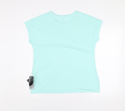 Womens UK Size M Dunnes Stores Blue Gym & Training Running & Jogging Yoga T-Shir