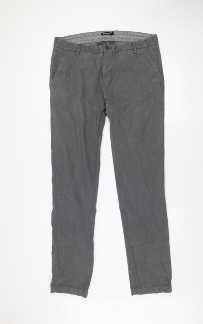 Galileo Men's Grey Slim Fit Chino Trousers Size 54 (42W)