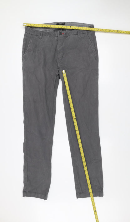 Galileo Men's Grey Slim Fit Chino Trousers Size 54 (42W)
