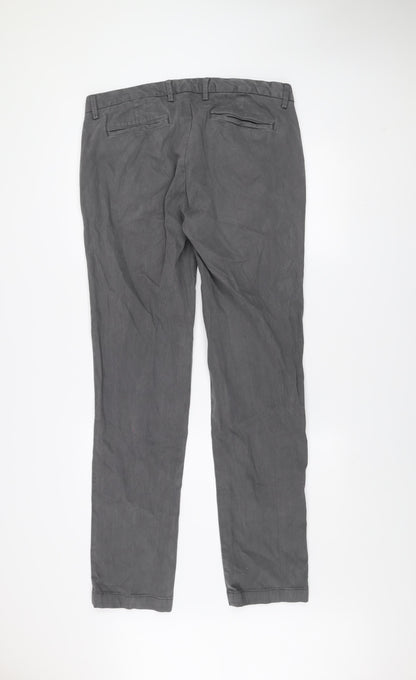 Galileo Men's Grey Slim Fit Chino Trousers Size 54 (42W)