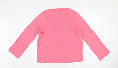 Womens UK Size S Zara Pink Pullover Jumper