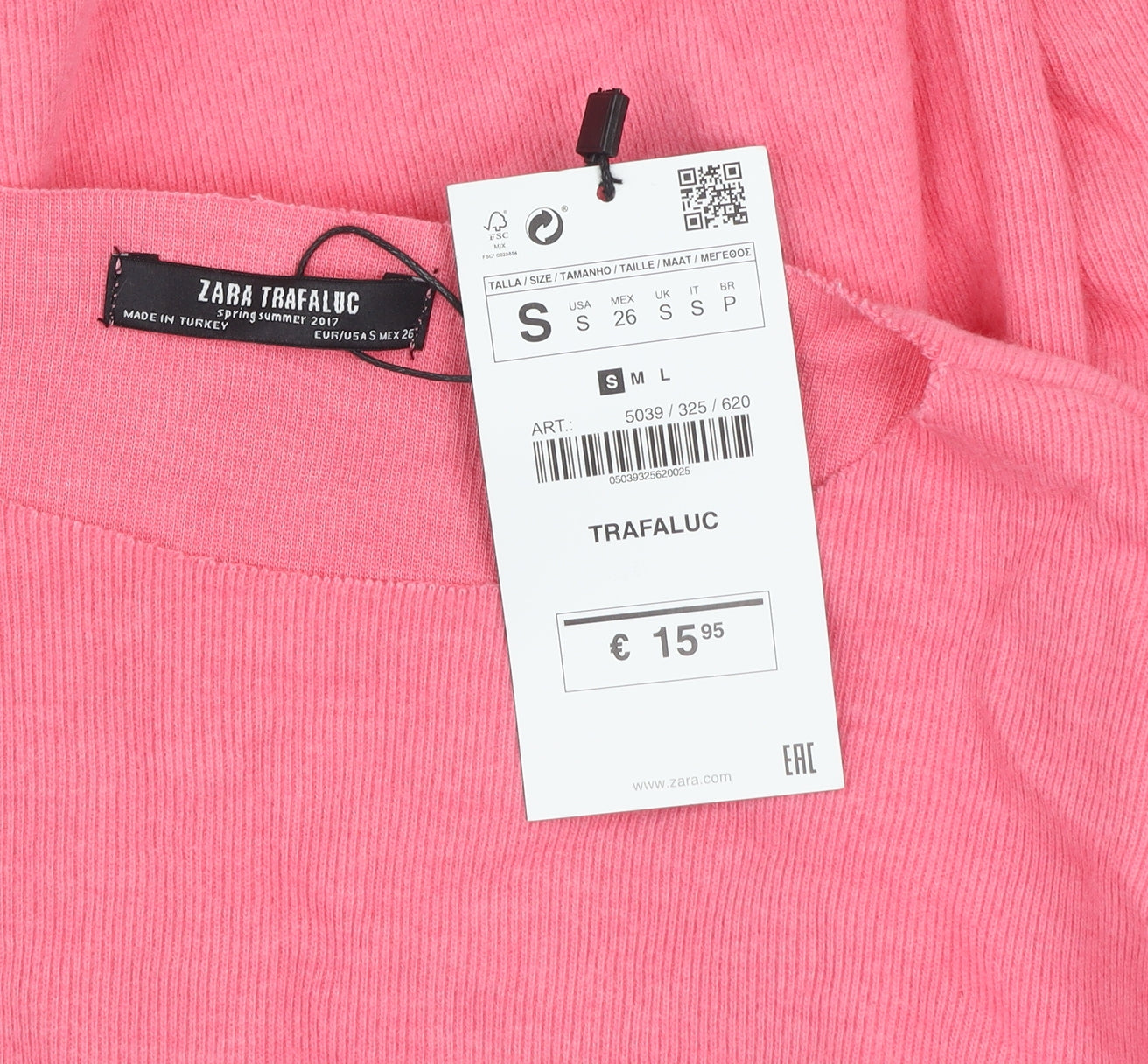Womens UK Size S Zara Pink Pullover Jumper
