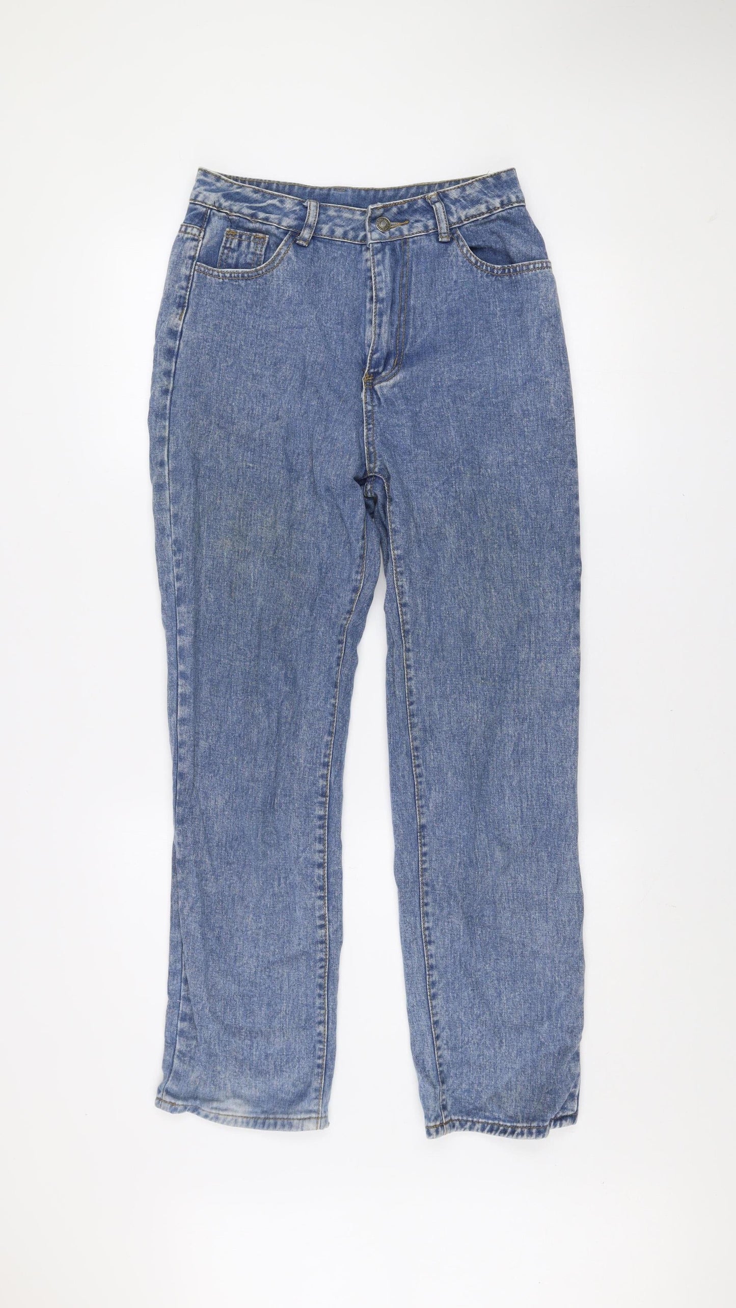 SHEIN Women’s Blue High Rise Straight Denim Jeans Size S