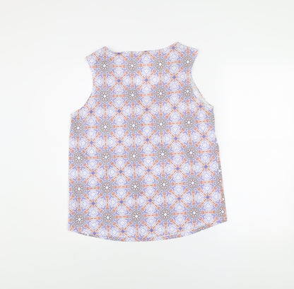 Dunnes Women’s Multicoloured Geometric V-Neck Sleeveless Top Size 12