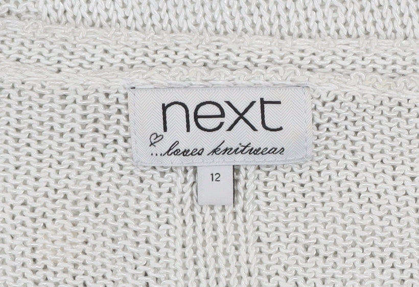Womens UK Size 12 NEXT White Pullover Jumper