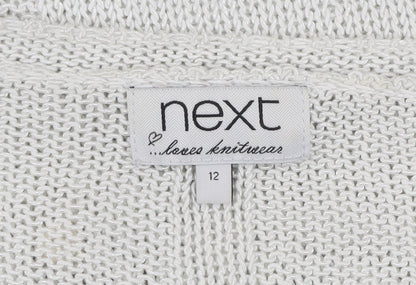 Womens UK Size 12 NEXT White Pullover Jumper