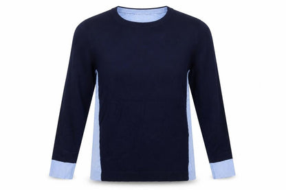 Dunnes Women Navy Blue Crew Neck Long Sleeve Pullover Jumper Size S