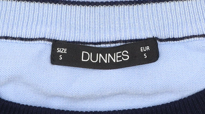 Dunnes Women Navy Blue Crew Neck Long Sleeve Pullover Jumper Size S