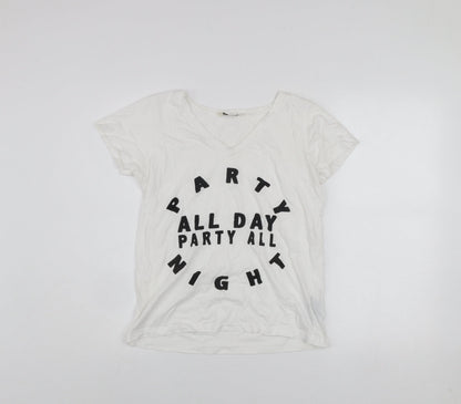 Womens UK Size 6 Miss Selfridge White Basic T-Shirt