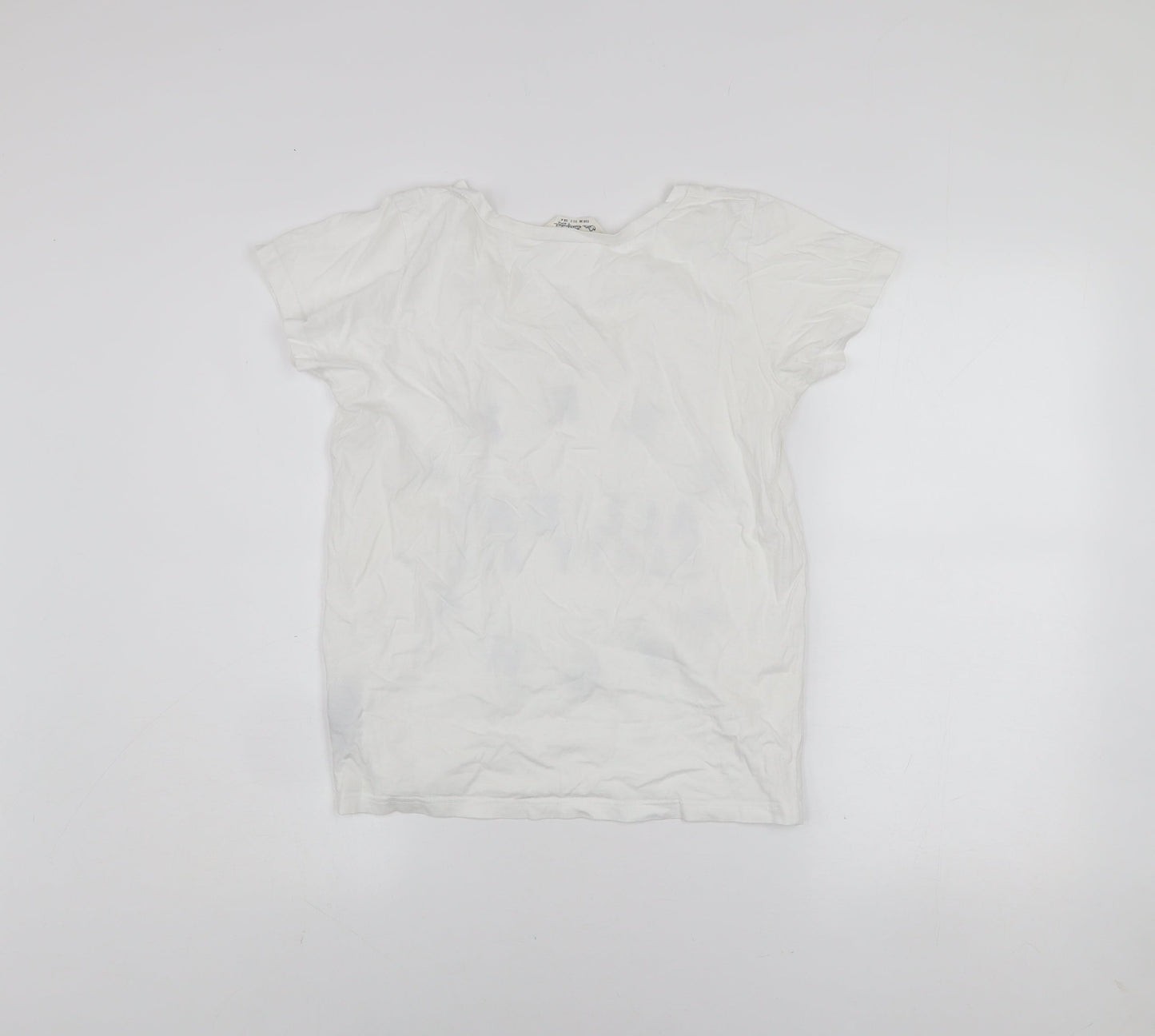Womens UK Size 6 Miss Selfridge White Basic T-Shirt