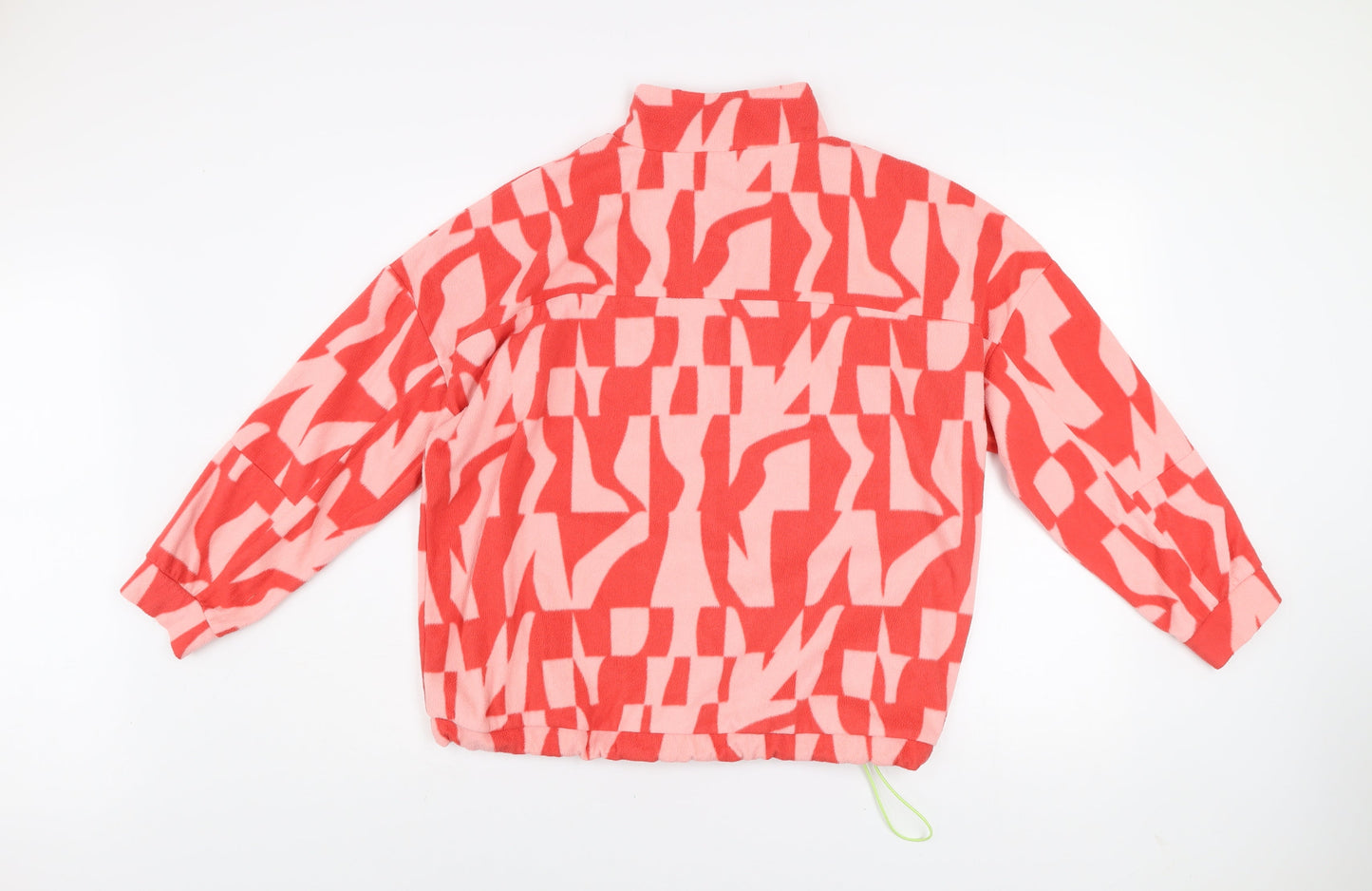 Dunnes Women’s Pink 1/2 Zip Pullover Sweatshirt Size S Polyester Patterned