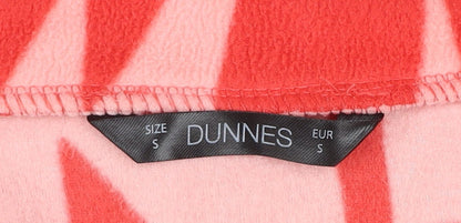 Dunnes Women’s Pink 1/2 Zip Pullover Sweatshirt Size S Polyester Patterned