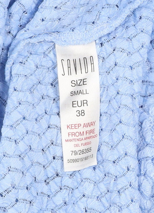 Womens UK Size 10 Savida Blue Basic Blouse