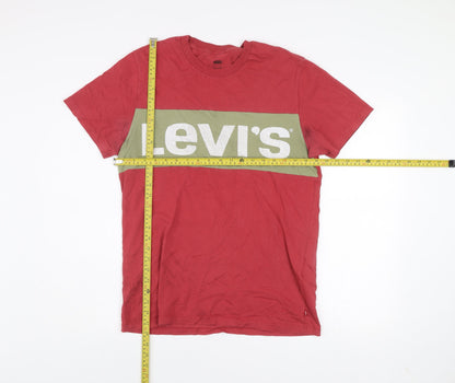 Mens UK Size M Levi's Red  T-Shirt