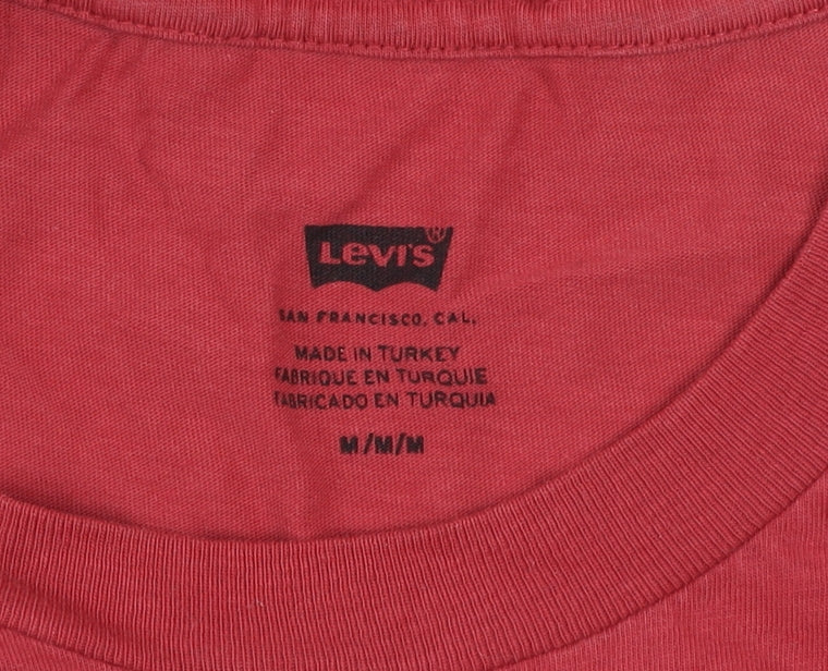 Mens UK Size M Levi's Red  T-Shirt