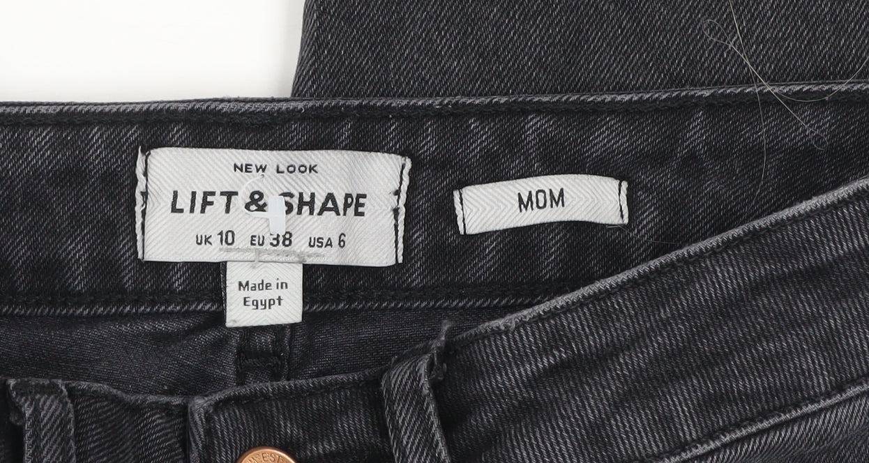 New Look Women’s Black Lift & Shape Mom Jeans Size 10 High Rise