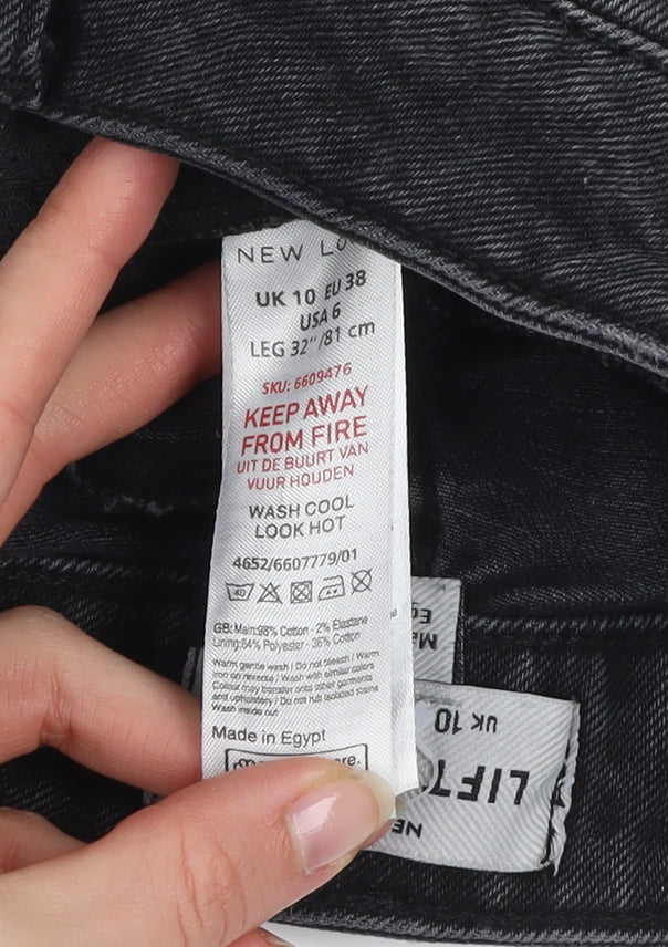 New Look Women’s Black Lift & Shape Mom Jeans Size 10 High Rise