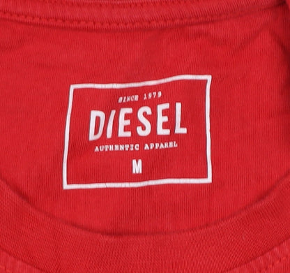 Mens UK Size M Diesel Red  T-Shirt