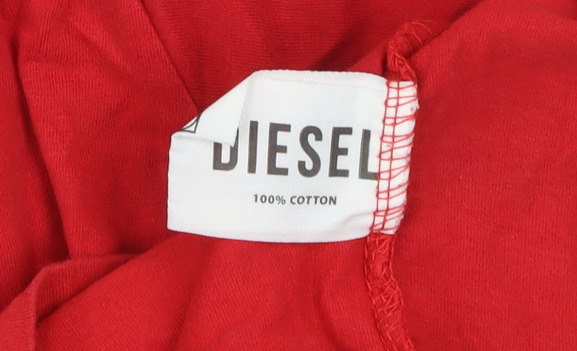 Mens UK Size M Diesel Red  T-Shirt