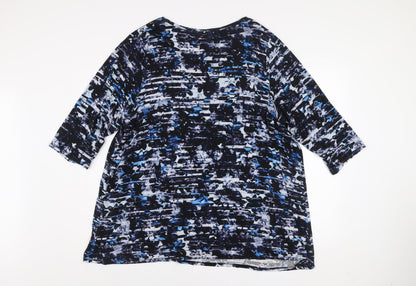 Womens UK Size 22/24 Mercer & Madison Multicoloured Basic T-Shirt