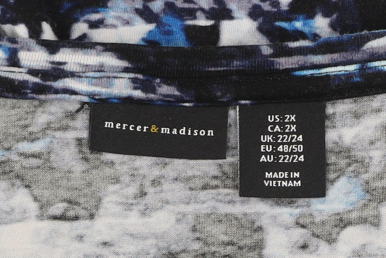 Womens UK Size 22/24 Mercer & Madison Multicoloured Basic T-Shirt