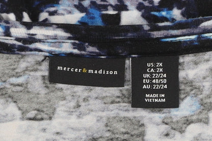 Womens UK Size 22/24 Mercer & Madison Multicoloured Basic T-Shirt