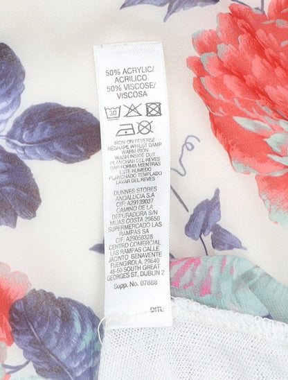 Dunnes Women’s Multicoloured Floral Sleeveless Blouse M