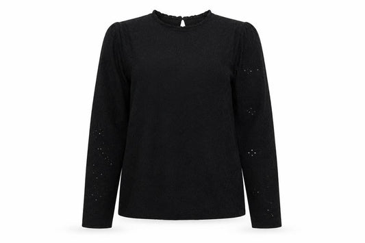 Womens UK Size S VILA Black Tunic Blouse