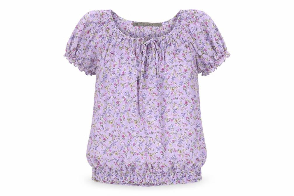 Womens UK Size XS Zara Basic Purple Tunic Blouse