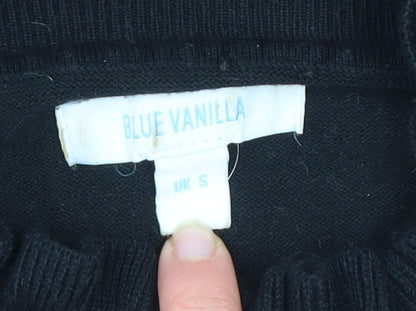 Womens UK Size S Blue Vanilla Black Pullover Jumper