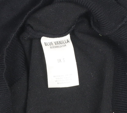 Womens UK Size S Blue Vanilla Black Pullover Jumper