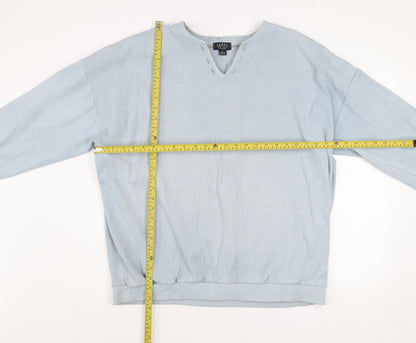 Mens UK Size L boohooMAN Blue Pullover Sweatshirt
