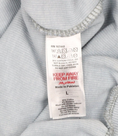 Mens UK Size L boohooMAN Blue Pullover Sweatshirt