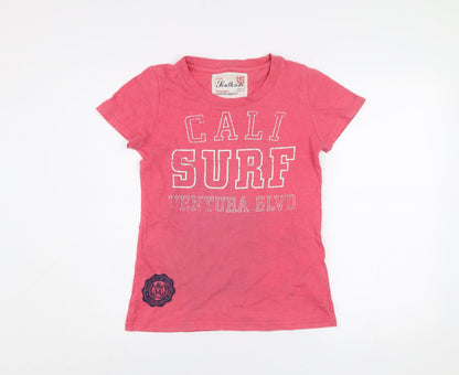 Southside Womens Pink Cotton 'Cali Surf' Graphic T-Shirt Size 10