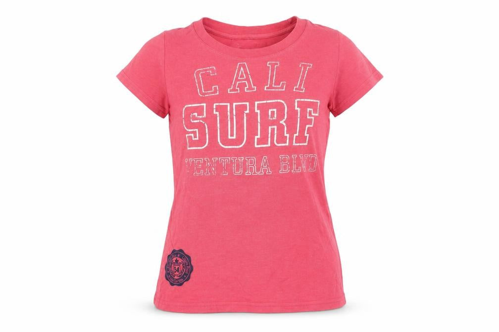 Southside Womens Pink Cotton 'Cali Surf' Graphic T-Shirt Size 10