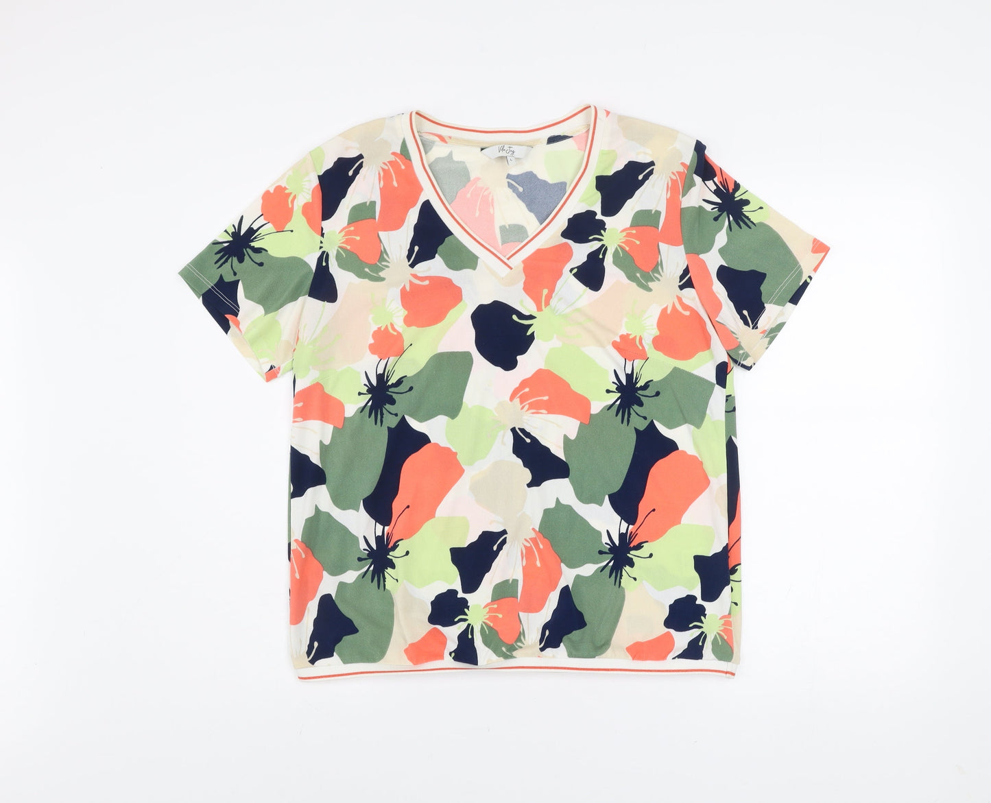Womens UK Size L Vila Joy Multicoloured Basic T-Shirt