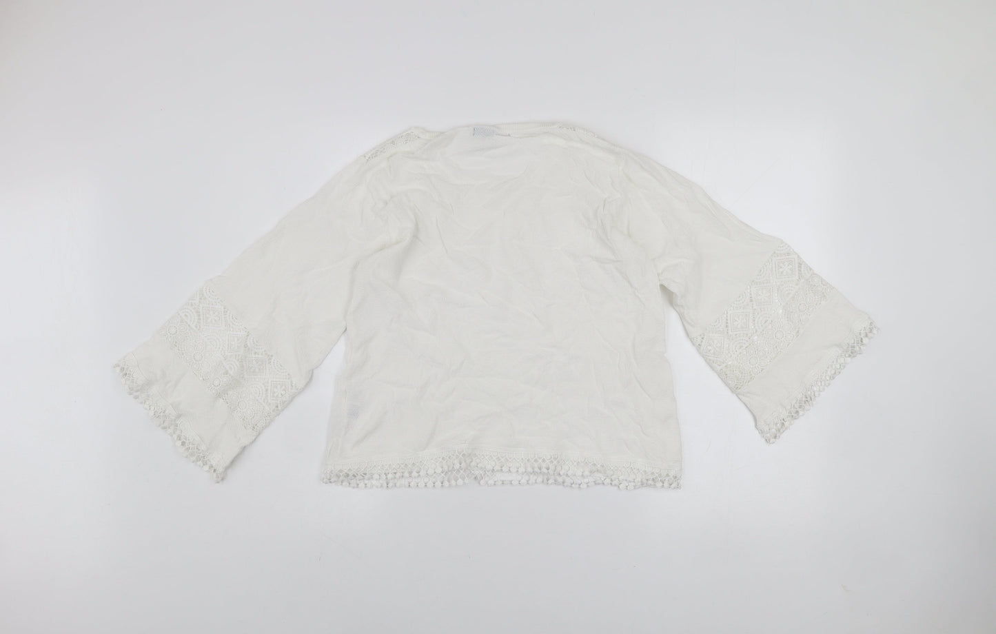 Womens UK Size 10 Dunnes White Pullover Jumper