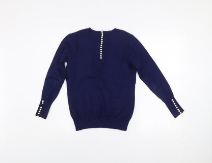 Womens UK Size 10 Savida Blue Pullover Jumper