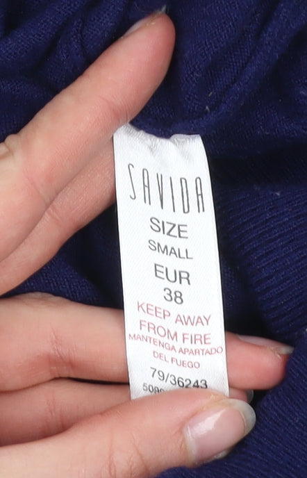 Womens UK Size 10 Savida Blue Pullover Jumper