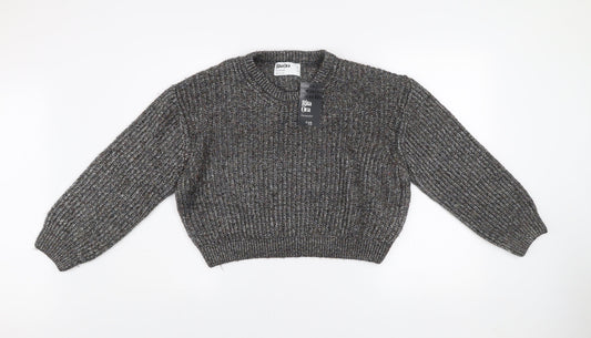 Rita Ora x Primark Women's Grey Chunky Knit Pullover Jumper Size L