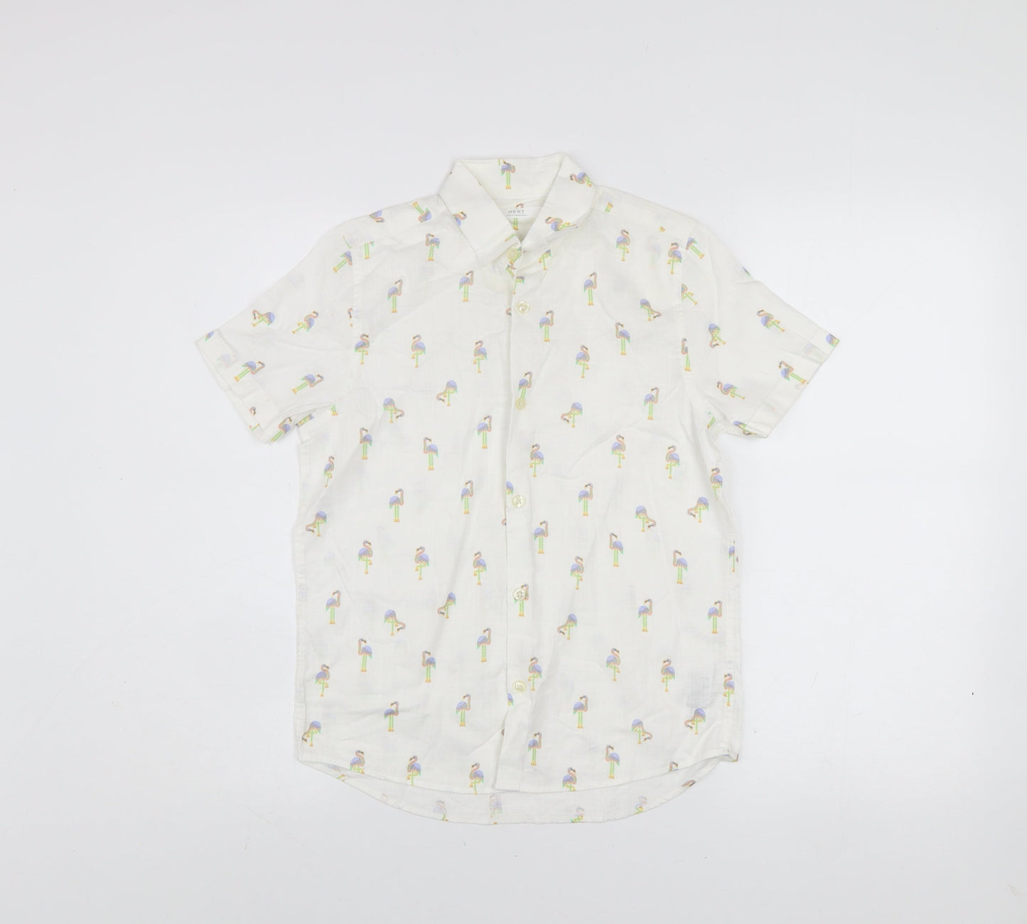 Boys UK Size 10 Years NEXT White Basic Button-Up
