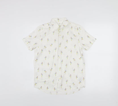 Boys UK Size 10 Years NEXT White Basic Button-Up