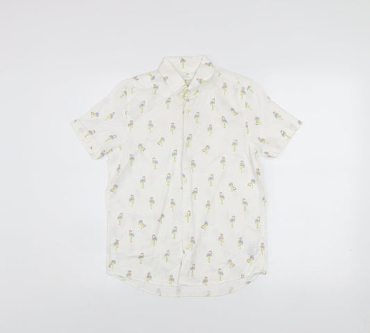 Boys UK Size 10 Years NEXT White Basic Button-Up