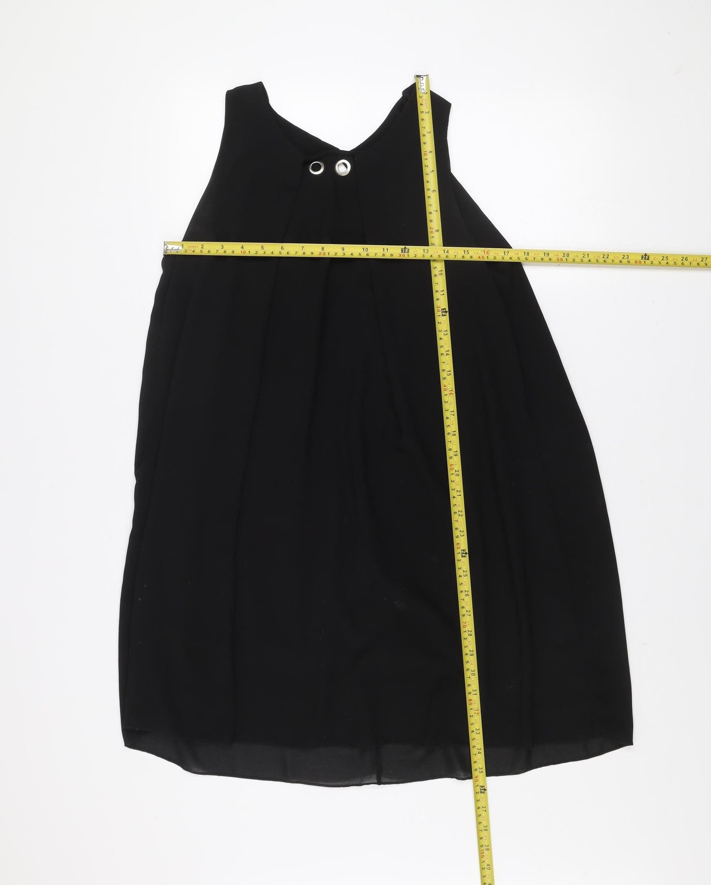 Quiz Women's Black Sleeveless Shift Dress S Halter Neck Partywear