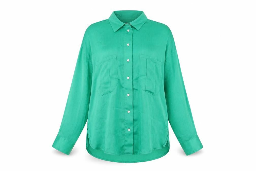 Womens UK Size 8 Gallery Green Basic Button-Up